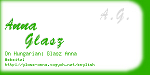 anna glasz business card